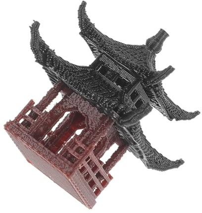 FUTUREORYY Japanische Steinlaterne Kleiner Statue Asiatische Deko Garten Skulptur Bonsai Pavillon Miniatur Dekoration