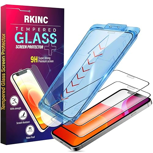 RKINC Screen Protector [2-Pack] for iPhone 11 Pro Max, XS Max [Automatic Installation] Tempered Glass HD [10X Military Grade Protection] Scratch-Resistant, Shatter-Proof
