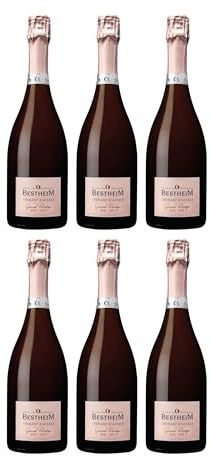 Bestheim Crémant d'Alsace Grand Prestige Rose AOC Sekt rosé trocken Frankreich inkl. FeinWert E-Book (6 x 0.75 l)