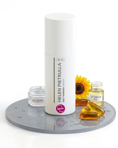 Helen Pietrulla - Self Tanning Cream (100ml) Selbstbräuner mit Retinol, Vitamin E, Vitamin C, Kollagen - unterstützt Hautregeneration, feuchtigkeitsspendend