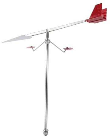 AMONIDA Veleta de Viento para Barcos de Alta Sensibilidad, Indicador de Viento de Acero Inoxidable 304, Paleta Reflectora Luminosa con Punta a Prueba de Pájaros, Ideal para Yates y Vela