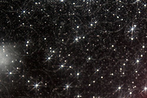 SAFIRMES Flex zum Aufbügeln, Glitzer, Schwarz, Pailletten, 10 x 15 cm, Bling Hotfix