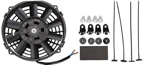 7'' inch 12V 80W Universal Electric Slim Line Curved Blade Radiator Engine Cooling Fan From Madlife Garage