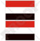 JEMEN Flagge, Fahne Al-Yaman, Jemenitische YEMEN 75mm Auto & Motorrad Aufkleber, x2 Vinyl Stickers