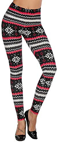 Seasonal Print Leggings Ankle Length Ethnic Tribal Leggings Tights for Women L