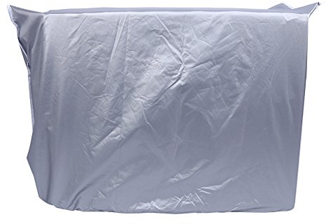 Tnfeeon Platz Klimaanlage Abdeckung, 3 Größen Anti Staub Anti Schnee Wasserdicht Staubdicht Sunproof Fenster Klimaanlage Schützt mit Bindeseil für zu Hause im Freien (Silber)(#3 94 * 40 * 73cm)