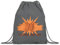 BLAK TEE Fist Bump Illustration Father and Son Organic Cotton Drawstring Gym Bag Grey
