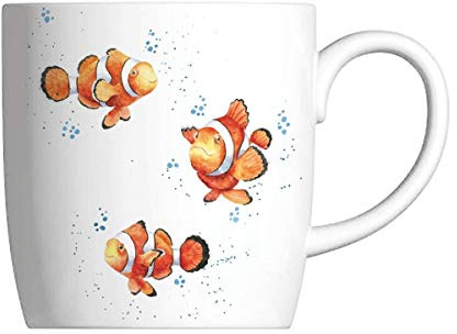 Royal Worcester Wrendale Designs Clowning Around Tasse mit Fischmotiv, 0,3 l