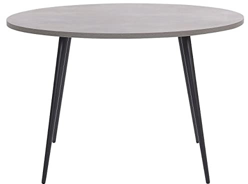 Esstisch Betonoptik grau Metallgestell schwarz ⌀ 120 cm rund Modern Odeon