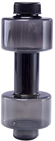 ABOOFAN Hantel-Sport-Wasserflasche aus Kunststoff, niedrige Temperatur, Wasserflasche für Sport, Fitness, Schwarz