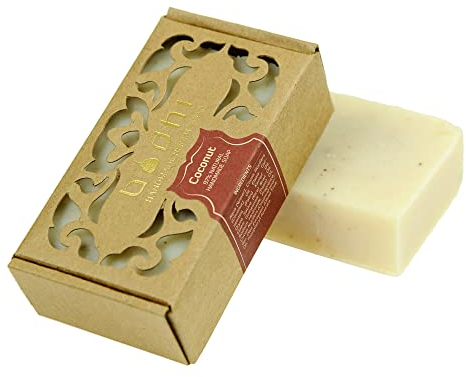 Bodhi® Naturseife KOKOSNUSS 100g - mit Pflanzenextrakten und Kokosnussöl, für trockene Haut, Handgemacht/Bio & Vegan