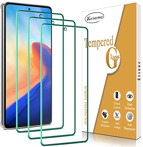 Kesuwe [3 Piezas] Protector de Pantalla para Samsung Galaxy S20 FE 5G, Galaxy S20 FE, Dureza 9H Cristal Templado, Antiarañazos, Antihuella, Fácil de Instalar, Sin Burbujas