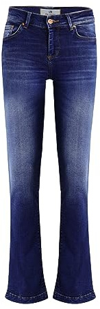 LTB Damen Jeans Fallon Flared Fit - Schwarz - Black Wash W26-W34 Baumwolle