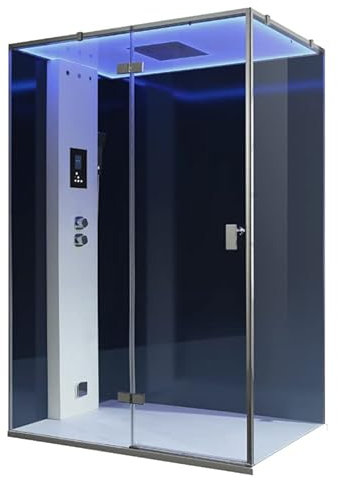 AWT Dampfdusche LD211F15 schwarz/150x90/links