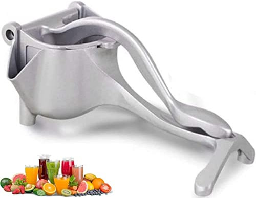 Revolution Studio Original Hand Press Manual Juice Extractor Machine, Juicer Machine for Citrus fruits, Juice Processing Machine for Orange, Lemon. Manual Squeezer, Heavy Duty, Silver
