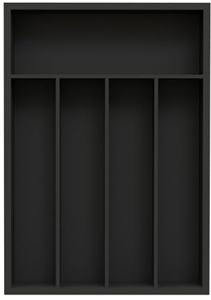 Unibambou Organizador de cajones de cocina de bambú, organizador de cubiertos, bandeja de cubiertos, bandeja de utensilios, separadores de cajones y soporte para utensilios con soporte de madera para