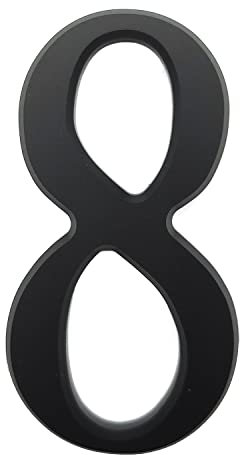 Ywonoby 3D Mailbox Numbers 3 Inch(7.6 cm) Self Adhesive House Numbers Stickers for Door Numbers, Address Numbers, Black(8)