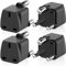 PABANCE 3-Pin UK to South Africa Plug Adapter (Type M) 4 Pack with Ground Protection, for South Africa/Sri Lanka etc