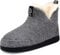 GURGER Hausstiefel Damen Plüsch Gefüttert Herren Hüttenschuhe Filz Warm Winter Hausschuhe Hohe Hüttenstiefel Filzpantoffeln Slipper Boot, Größe 46 47 Grau