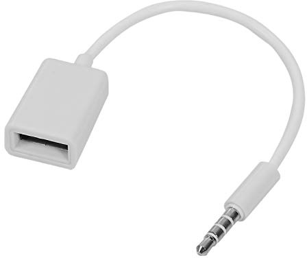 Zunedhys 3.5mm Male AUX Audio Plug To USB 2.0 Female Converter Cable Cord Car MP3 FOR Smartphone Cellphone Phones