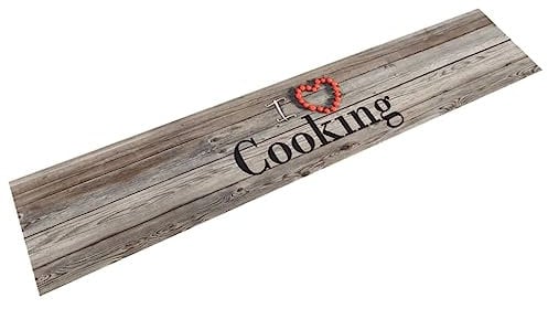 vidaXL Küchenteppich, Küchenläufer rutschfest Waschbar, Teppich Läufer für Küche, Teppichläufer Maschinenwaschbar, Cooking Grau 60x300cm Samt