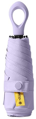 Imtrub Winddichter Faltbarer Regenschirm, Regenschirm, Taschenschirme Mit 6 Rippen, Kompakter Taschenschirme Regenschirm Sturmfest Winddichter Uv Faltschirm Leicht Kompakt (238g)