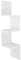Homme Concept – White 4 Tier Corner Shelf, Wall Mount Floating Shelves, Wall Shelves, Zig Zag Display Storage Organiser Shelving Unit, Bookcase Bookshelf for Living Room Bedroom Bathroom Home Office
