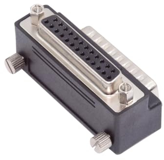 cablecc DB25pin DSUB Parallel LPT AES/EBU DB-Stecker, 90 Grad nach unten abgewinkelter Verlängerungsadapter mit männlicher Mutter und weiblicher Schraube