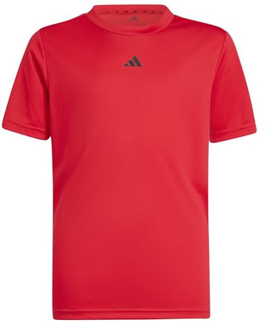 adidas Unisex Kinder Train Essentials Logo Regular Fit T-Shirt Junior, Pure Ruby/Black, 9-10 Years