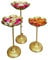KRISHANA EXPORT STORE Decorative Urli Bowl Tealight Holder Stand | Urli Stand Set of 3 for Decoration | Floating Diya Stand Home Decor Decorative Showpiece | Urli Bowl for Diwali and Pooja (Set of 3)