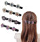Fc'Noqgn 4 Pièces Barrette à Cheveux Latérale à Trois Fleurs, Pince à Cheveux Tressées en pour Femme Fille Coiffure