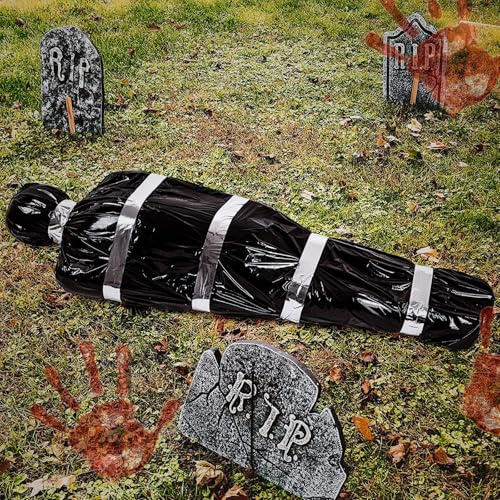 Leichensack Prop,Halloween Outdoor Aufblasbar Gefälschte Leiche Gruselig Tote Opfer Körper In Tasche, Spooky Party Supplies Fotorequisiten Für Spukhaus Garten Hängende Requisiten Halloween Dekoration