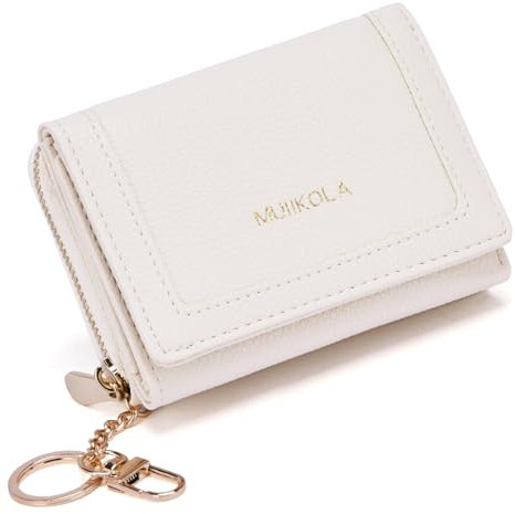 MUIIKOLA Mini portefeuille en cuir avec blocage RFID pour femme, porte-cartes minimaliste, porte-monnaie, porte-monnaie, porte-monnaie, porte-monnaie, poche avant, portefeuille avec 7 emplacements