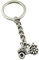 weilove Porte-clés tracteur en argent ancien, porte-clés de tracteur, porte-clés agriculteur, Argent vieilli., 20x16mm