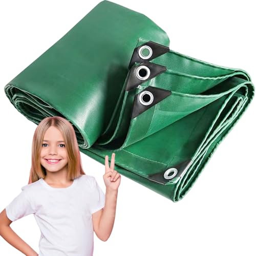 Plane mit ösen 0.5x38.5 m 500g/m² Schutzplane Bootsplane PVC Enthält hochfestes Nylongarn Wasserdicht reißfest LXX94W, Grün