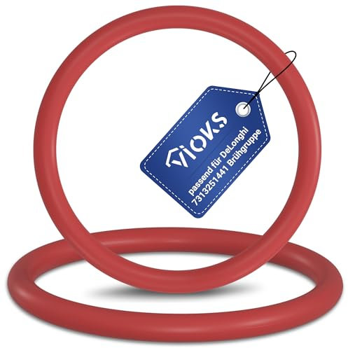 VIOKS 2x O Ring Dichtung 43mmØ Ersatz für DeLonghi 5332149100 Gummidichtung Rund - O Ringe Gummi Dichtungsringe Set für Brühgruppe - Gummi Dichtungen Set für EAM ECAM ESAM Kaffeemaschine Kaffeeautomat