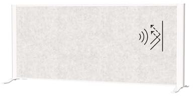 MAUL Tisch Trennwand Akustik MAULconnecto 120x50 cm | Raumteiler für Schreibtisch, Sideboard | Raumtrenner mit Standfüßen | Akustikvlies (4000 g/m²) als Sichtschutz und Schalldämmung