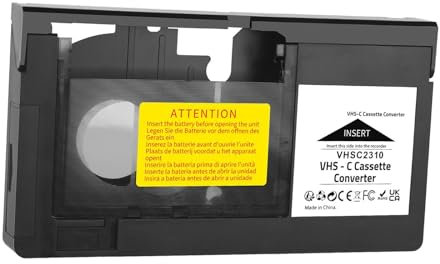 BaotyJie Adaptateur de Cassette VHS-C Convertisseur de Cassette VHS motorisé Adaptateur de Lecteur magnétoscope pour caméscopes Ne Convient Pas pour Minidv/Hi8