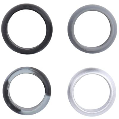 Happyyami 8 Mm Breites Silikon-hochzeitsset 4-teiliges Set Camo-grau Für Sport Und Outdoor-aktivitäten Größe 8