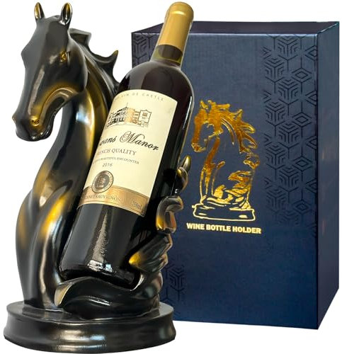 YINGAVERSAI Weinflaschenhalter, Weinregale, Tischplatte, Pferdestatue als Zuhause, Küche, Weinkeller, dekorativer Aufbewahrungs-Organizer, Pferde-Skulptur, Pferdedekoration, Pferde-Geschenk für
