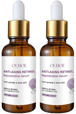 Bakuchiol Rejuvenation Retinol Serum mit Hyaluron für Anti-Wrinkle, Bakuchiol Serum Hochdosiert, Anti-Falten, Strahlende Haut 30 ML
