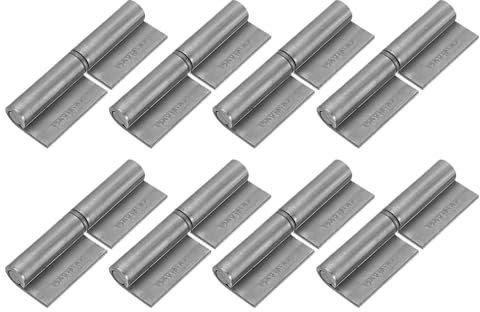 sourcing map Lot de 8 charnières soulevables à souder en acier avec goupille amovible, charnières amovibles pour portail en métal, porte battante, rampe de remorque