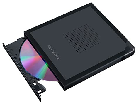ASUS ZenDrive V1M External DVD Drive and Writer with Integrated Cable Storage Design, USB-C Interface, Win 11 and macOS Compatible, M-Disc Compatible (SDRW-08V1M-U)