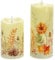 Online Fuchs 2er Set LED-Kerzen mit realistischer Flamme, Motiven, Funkellichtern und 6-Stunden Timerfunktion - 14 und 19 cm groß - Dekoration für Herbst, Winter und Weihnachten (Herbstblumen)