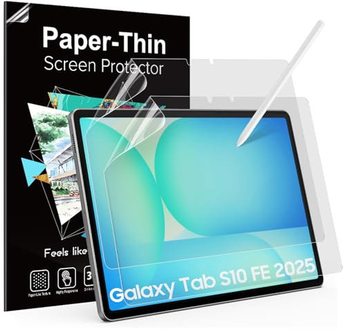 TiMOVO 2 Pezzi Pellicola Protettiva per schermo in carta per Samsung Galaxy Tab S11/S10 Lite/S10 FE/S9 FE/S9/S8/S7 (11’’& 10.9’’ Tablet), Pellicola Protettiva in PET, scrivi e disegna come sulla carta