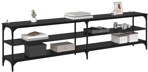 vidaXL TV-Schränk 200 x 30 x 50 cm Schwarz Eichen-Optik