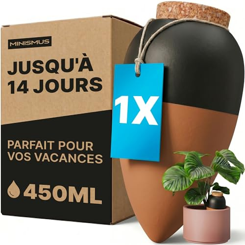 MINISMUS Dosatore Acqua per Piante, Autoirrigazione Piante Vaso, Irrigatori per Vasi Terracotta, Coni Irrigazione, Dispenser Acqua, Riserva Annaffiatura, 450ml 1 Pezzo