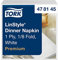 Tork 478145 Linstyle Premium Dinnerservietten Weiß 1/8-Falz / Papierservietten stoffähnlich und saugfähig / 1-lagig / Premium Qualität / 12 x 50 (600) Airlaid-Servietten / 39 x 40 cm (B x L)