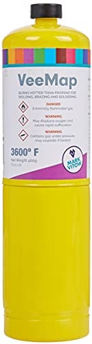 Mark Vitow MAPP Map Gas Plus Cylinder, Yellow, 453 g