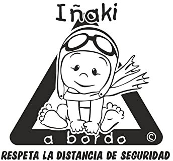 Adhesivo personalizado Bebé a bordo VPM32. Diseño único y exclusivo de VPM Original. Protegido por © desde 2001.